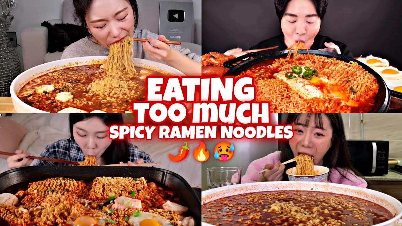 Mukbangers Inhaling SPICIEST Ramen Noodles🍜🌶️🔥🥵🙀