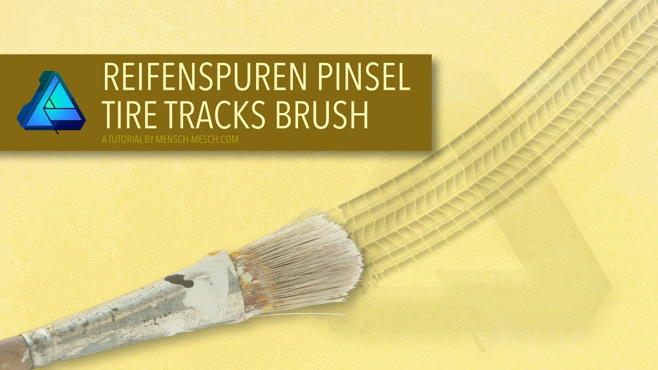 Affinity Designer Tutorial - Pinsel Reifenspuren [DEUTSCH, Engl. UI]