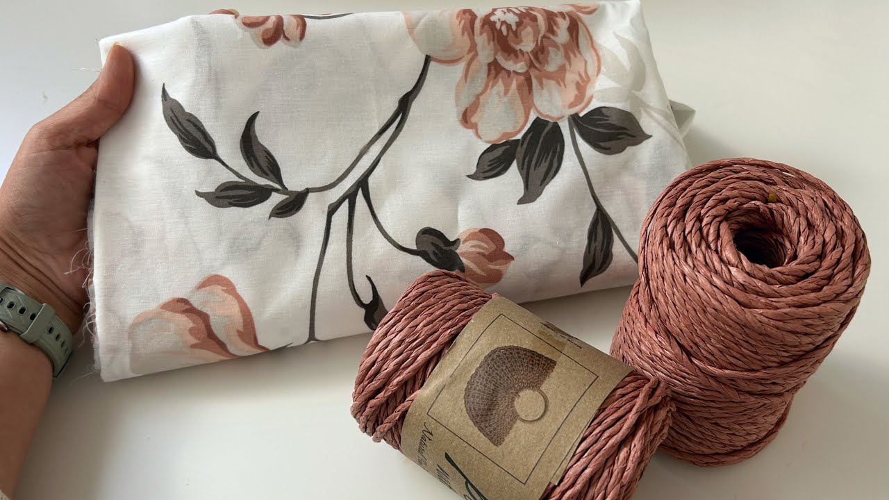 DIY Idea with Colored Paper Thread and Fabric!