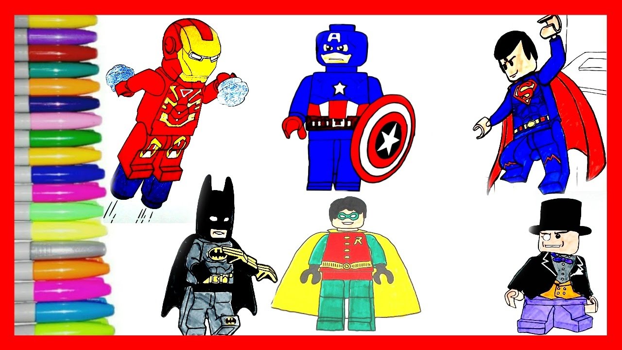 Lego Superhero Ninjajo Coloring pages Your favourite Lego superheros BATMAN,FLASH,GREEN LANTERN+MORE
