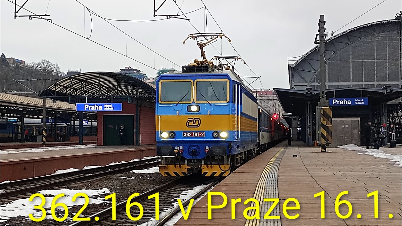 Eso 362.161 v Praze, vlaky 16.1.
