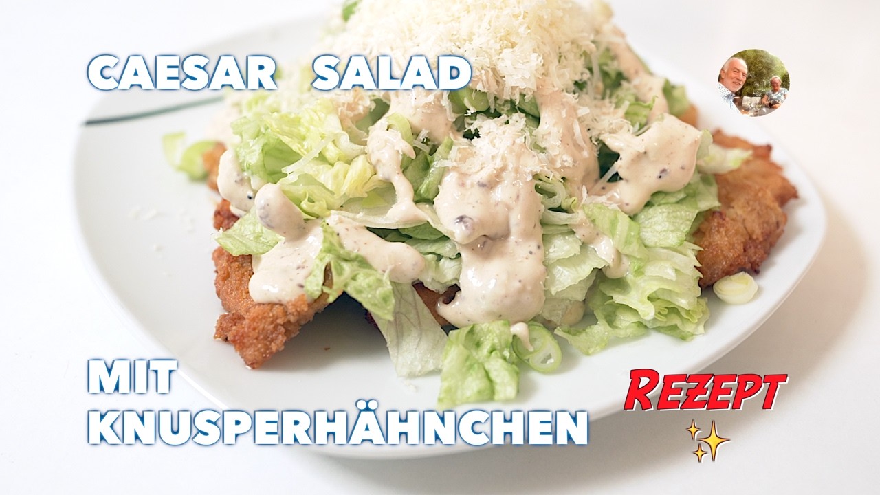 🔥 Verrückt nach Caesar Salat mit Crispy Hühnchen und würziger Sauce, schnell easy & absolut leckeren