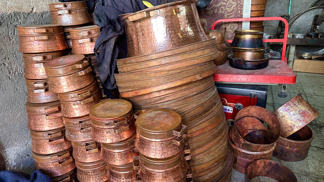 Coppersmithing : Making a copper pot (Cauldron)😍🇮🇷⚒️