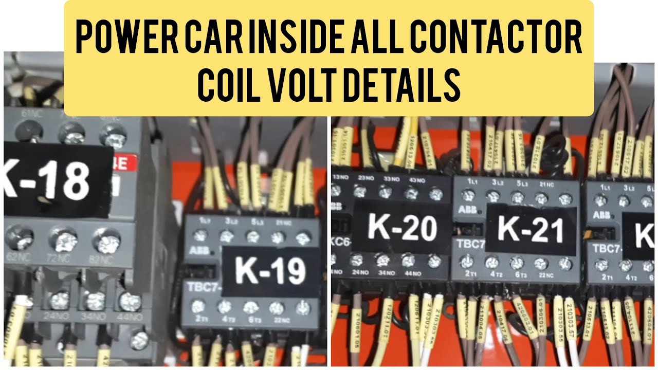 POWER CAR ALL CONTACTOR COIL VOLT DETAILS