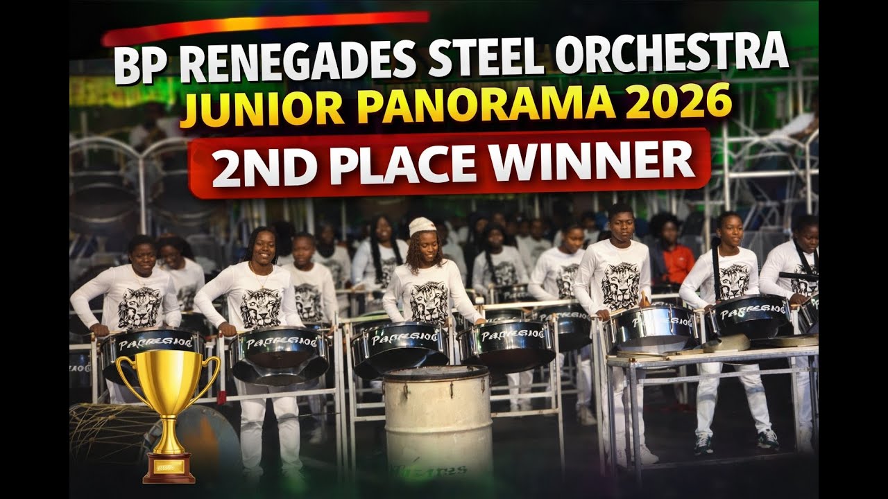 BP Renegades Steel Orchestra Jam Town Junior Panorama Finals 2nd place winner Trinidad Carnival 2026