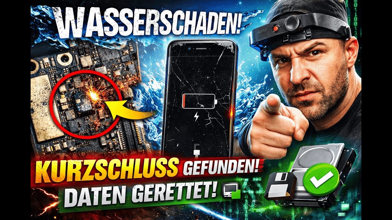 iPhone 7 Plus Wasserschaden 🌊 Kurzschluss gefunden → startet wieder + Daten gerettet ✅💾