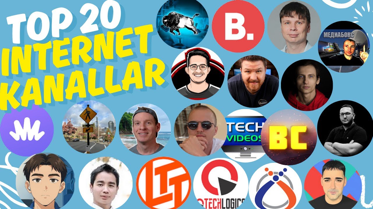 INTERNET USTASIDAN INTERNET SOHASINI 100 % TUSHUNISH UCHUN 20 TA TOP KANAL