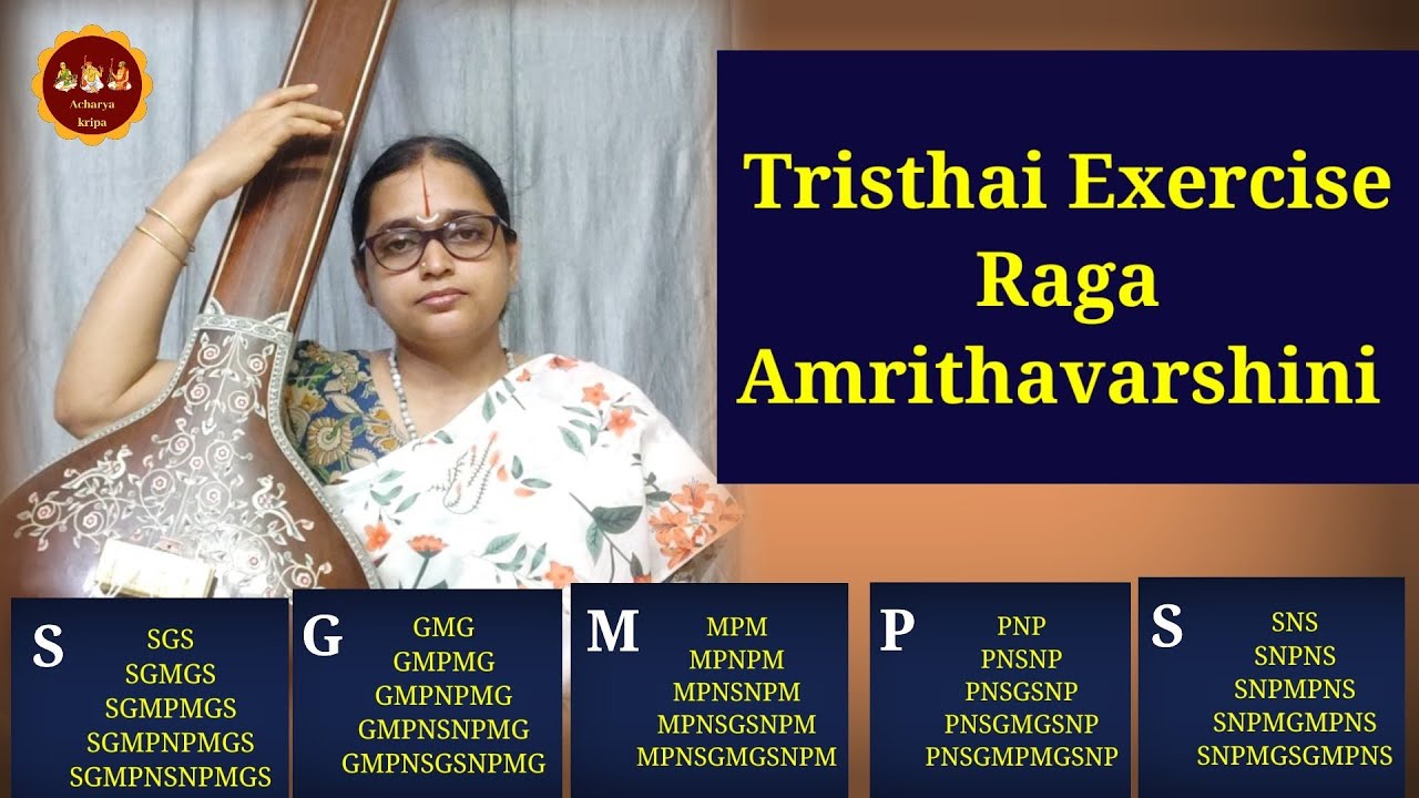 5 Minute Vocal warmup for singers_Tristhayi exercise in Raga Amrithavarshini