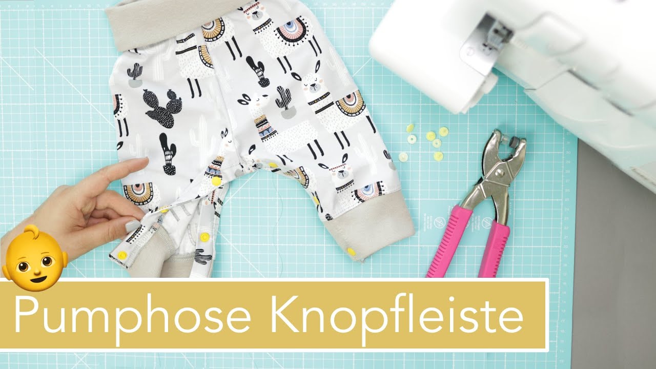 Pumphose nähen mit Knopfleiste zum Wickeln | kostenloses Schnittmuster