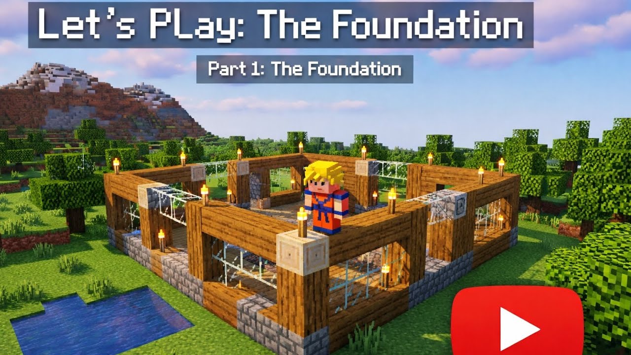 Minecraft let's play episode number 3 the foundation of house#minecraft #play #gaming 