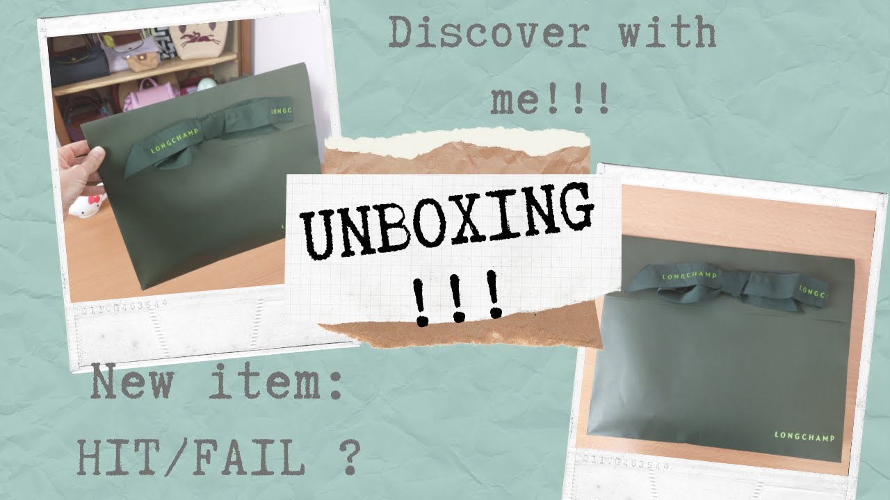 UNBOXING !!! Longchamp : New Le Pliage Pouch with handle / BONUS added !!