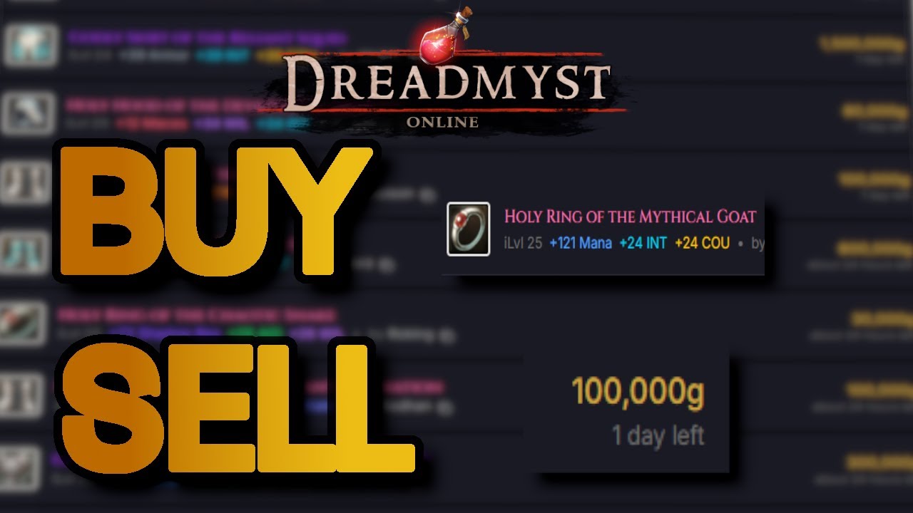 *УСТАРЕВШЕЕ* Руководство по покупке и продаже предметов в Dreadmyst [Торговое руководство]