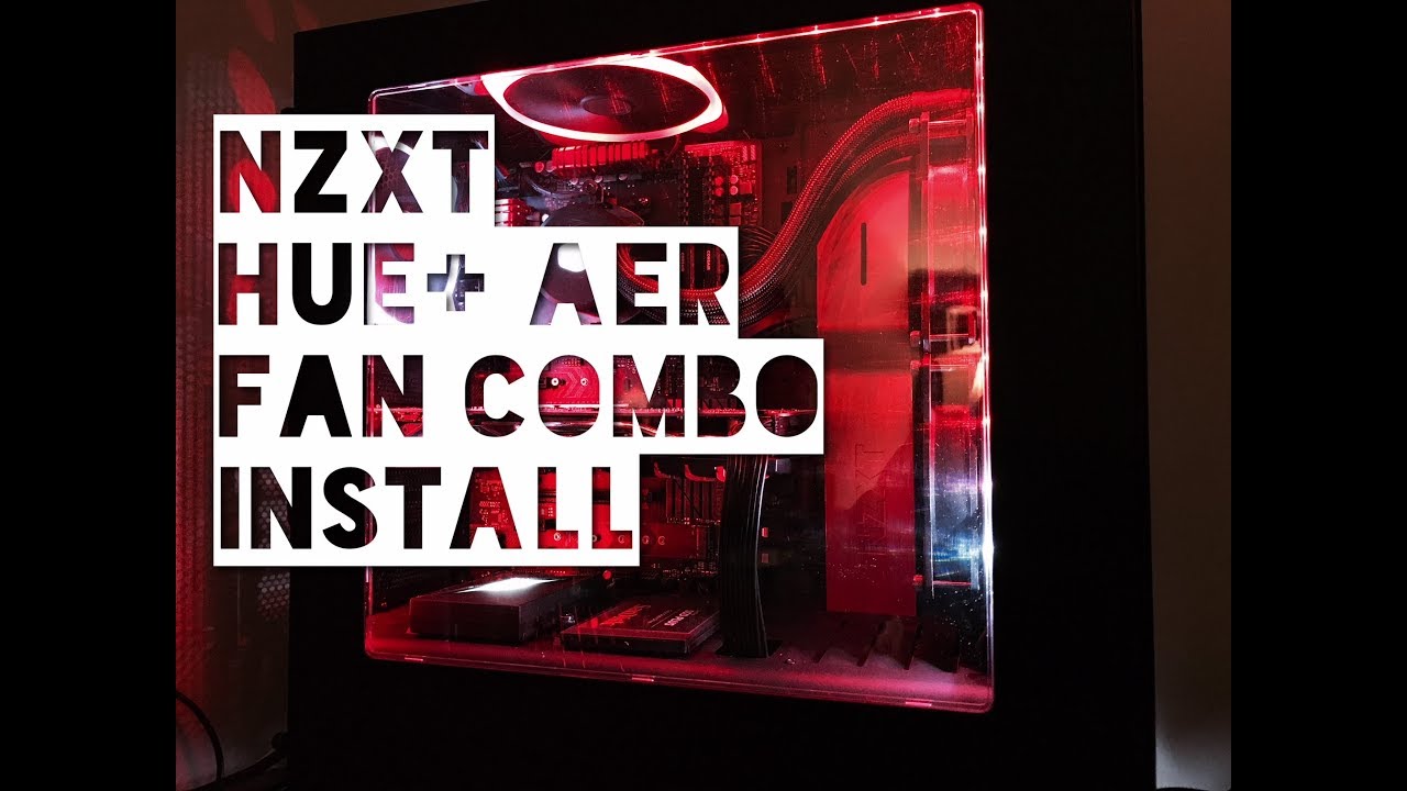 NZXT Hue+ AER Fan Install - RGB Lighting