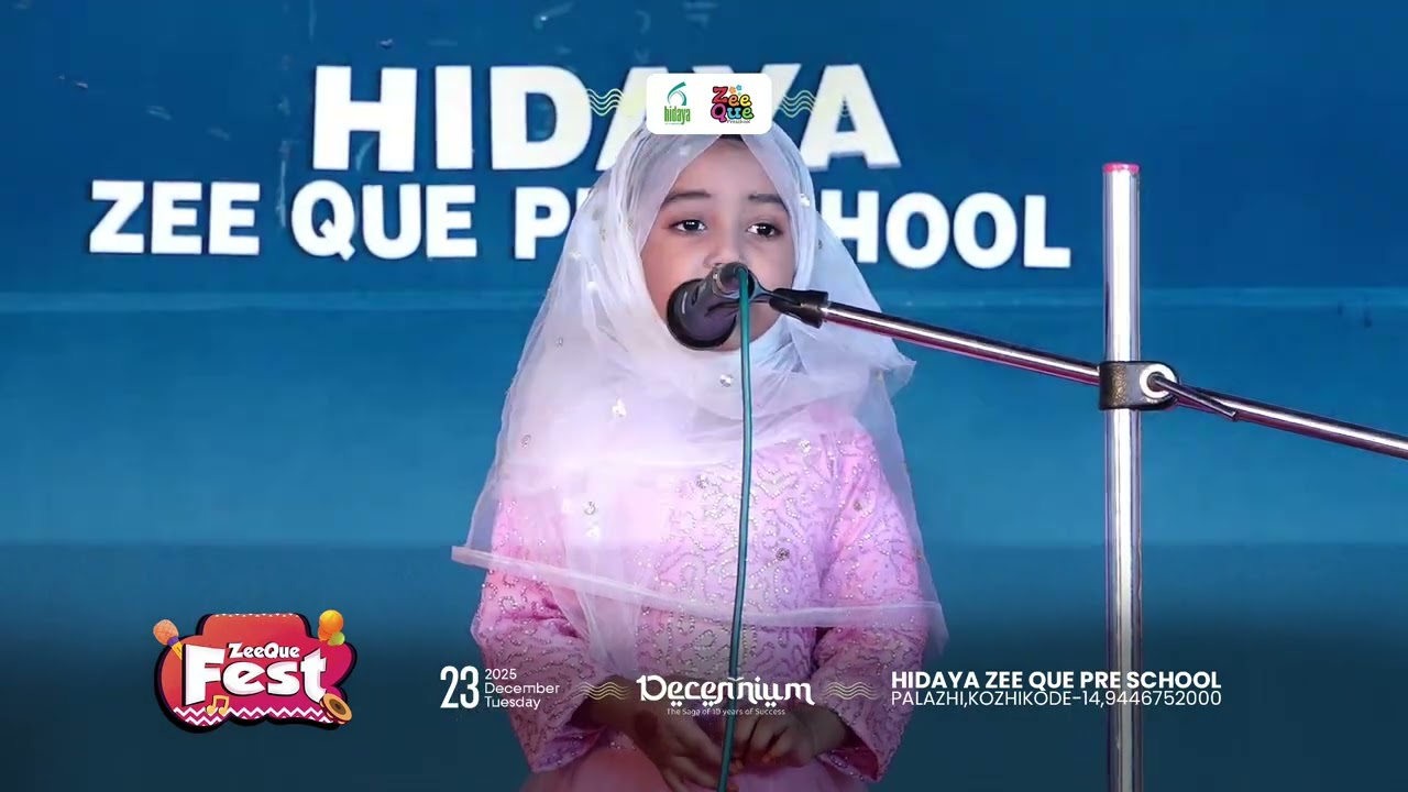 HIDAYA ZEE QUE FEST | MADH SONG by mzq student | Hidaya Zee Que Preschool,Palazhi