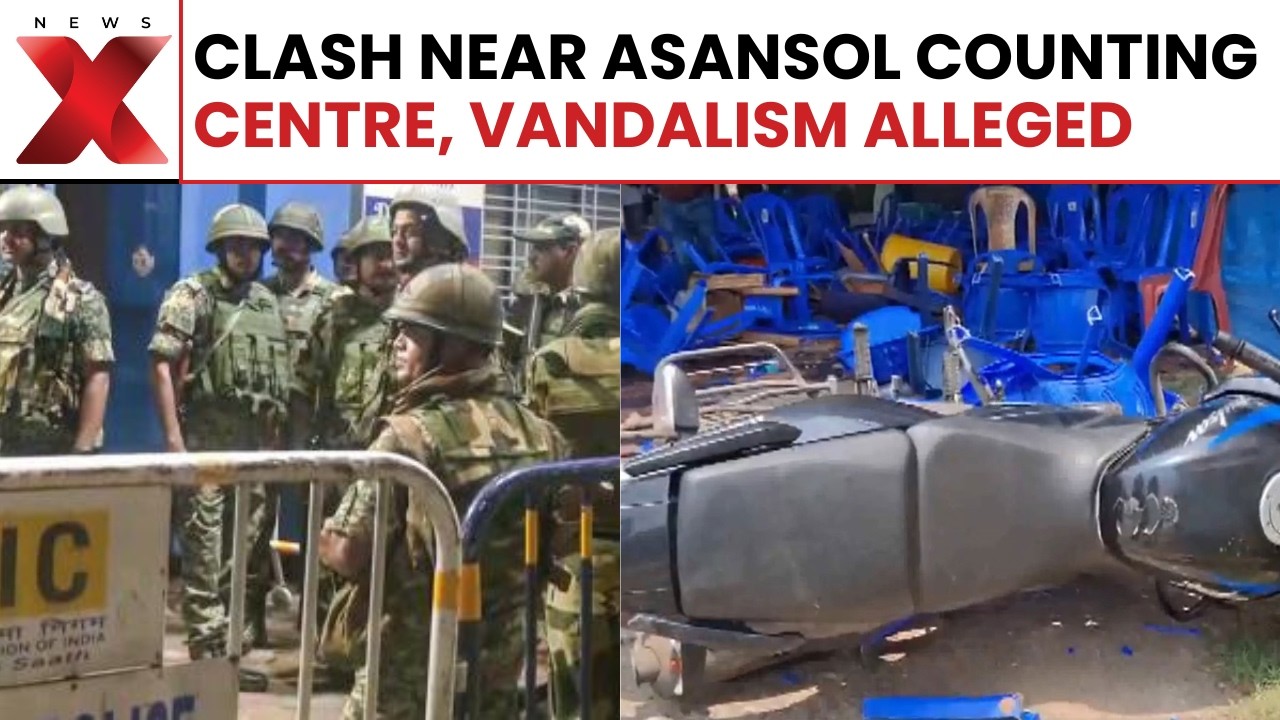 West Bengal Results: Clashes Erupt Near Asansol Counting Centre; Visuals Out | NewsX