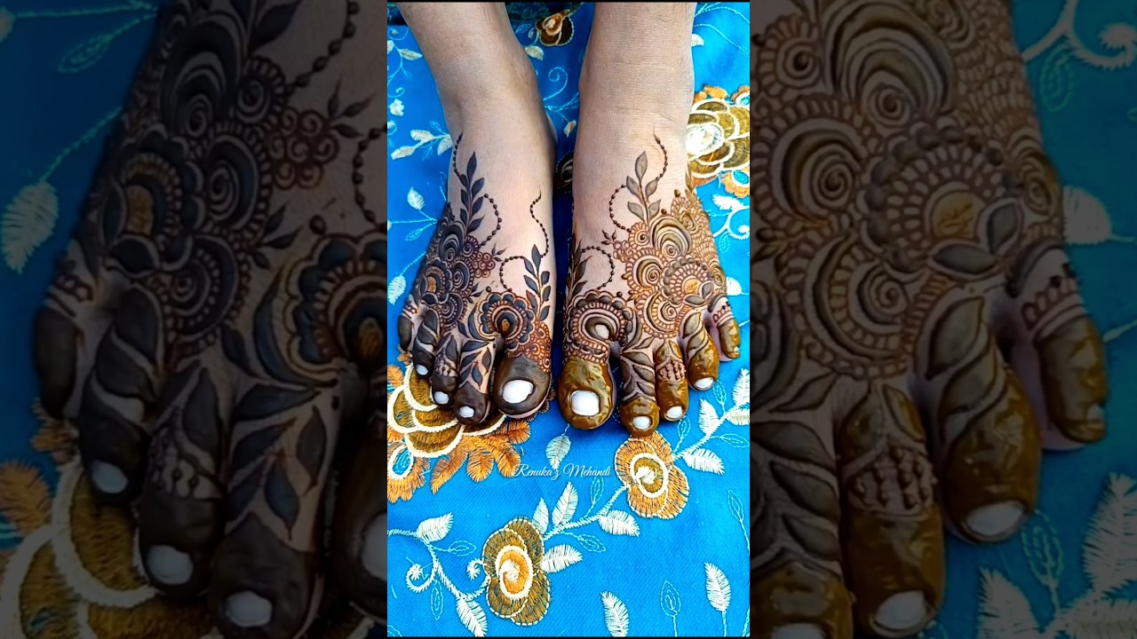 Beautiful Foot Mehndi Design | Easy & Stylish Leg Mehndi 💕 
