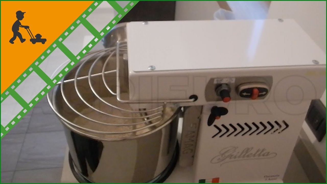 Impastatrice a spirale ad alta idratazione Famag Grilletta IM 5-S -10V-HH: funzionamento