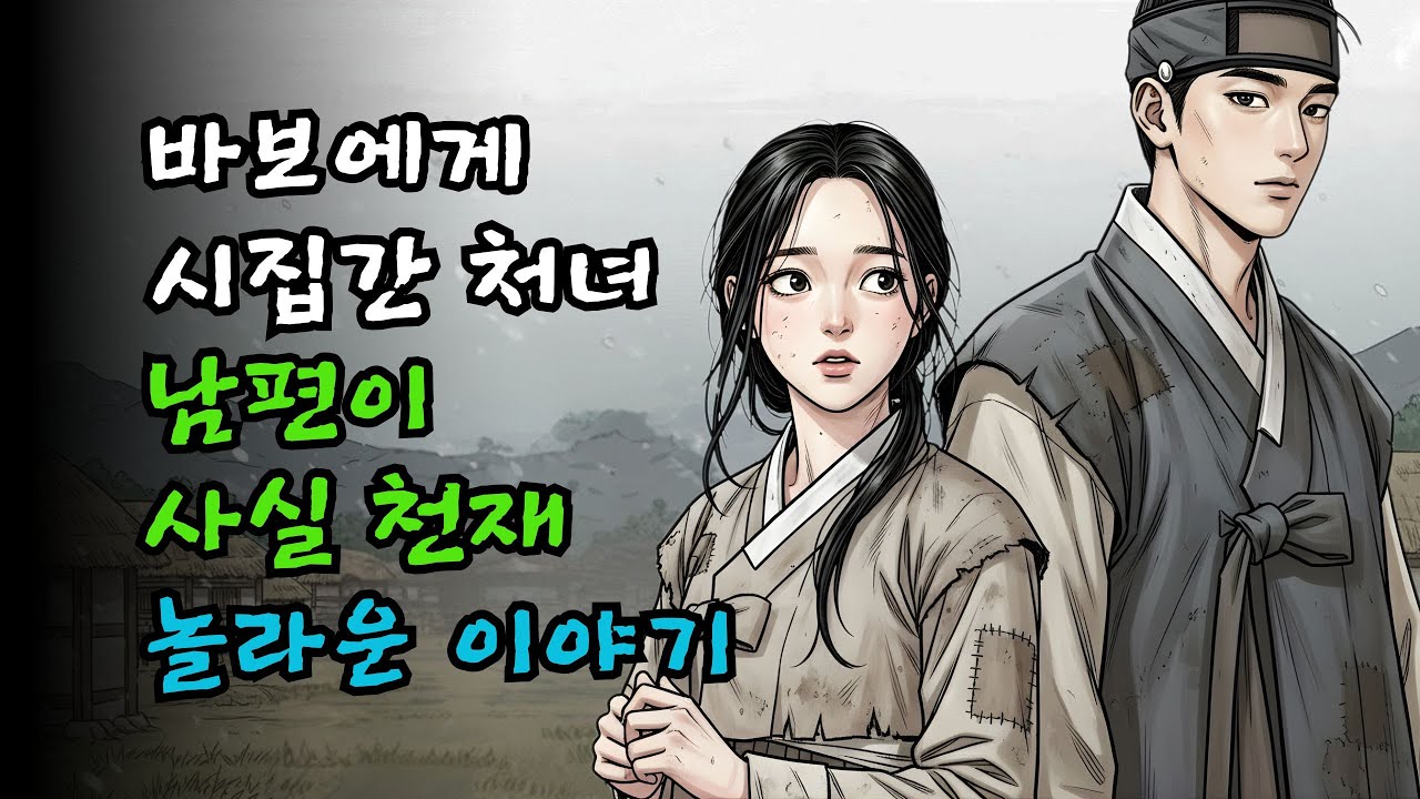 바보에게 시집간 처녀, 남편이 사실 천재였다는 놀라운 이야기 | 야담 | 민담 | 옛날이야기