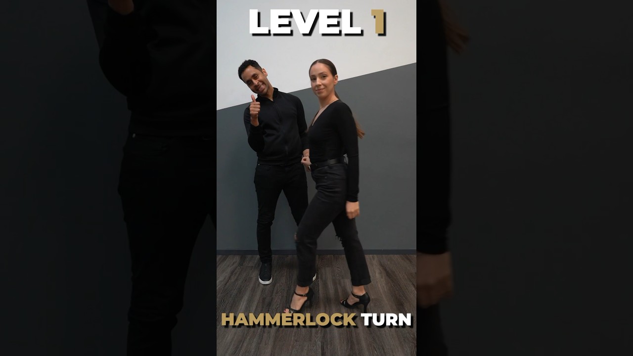 Bachata Dancing: Hammerlock Variations. 💃🕺🏾 #bachata #bachatalessons #bachatadance