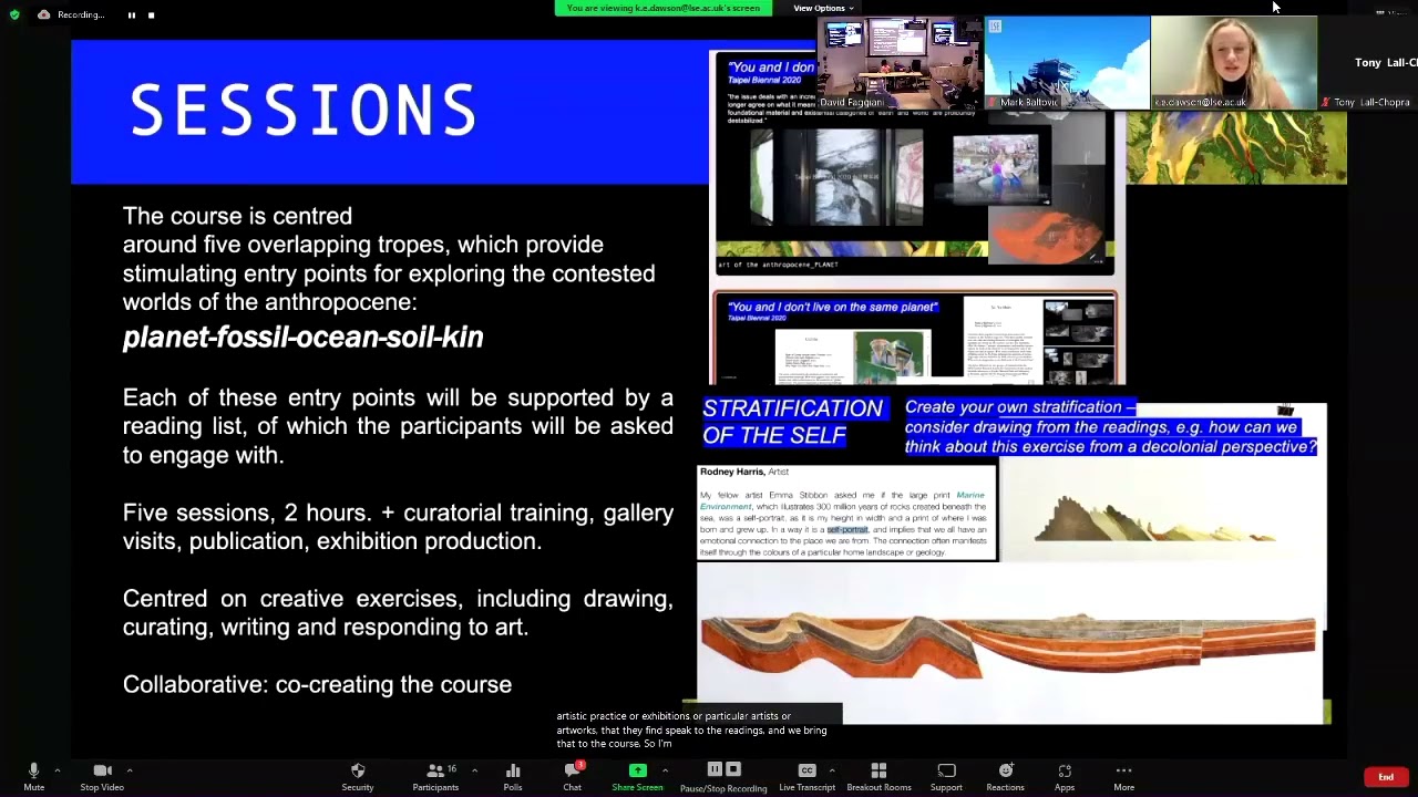 LSE Education Symposium 2022 - Practice sharing - Kate Dawson - 'Art of the Anthropocene'.