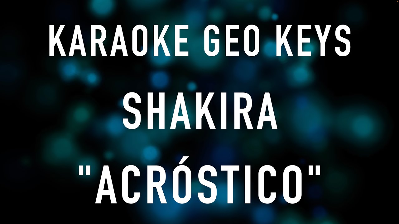 Shakira Karaoke - Acróstico