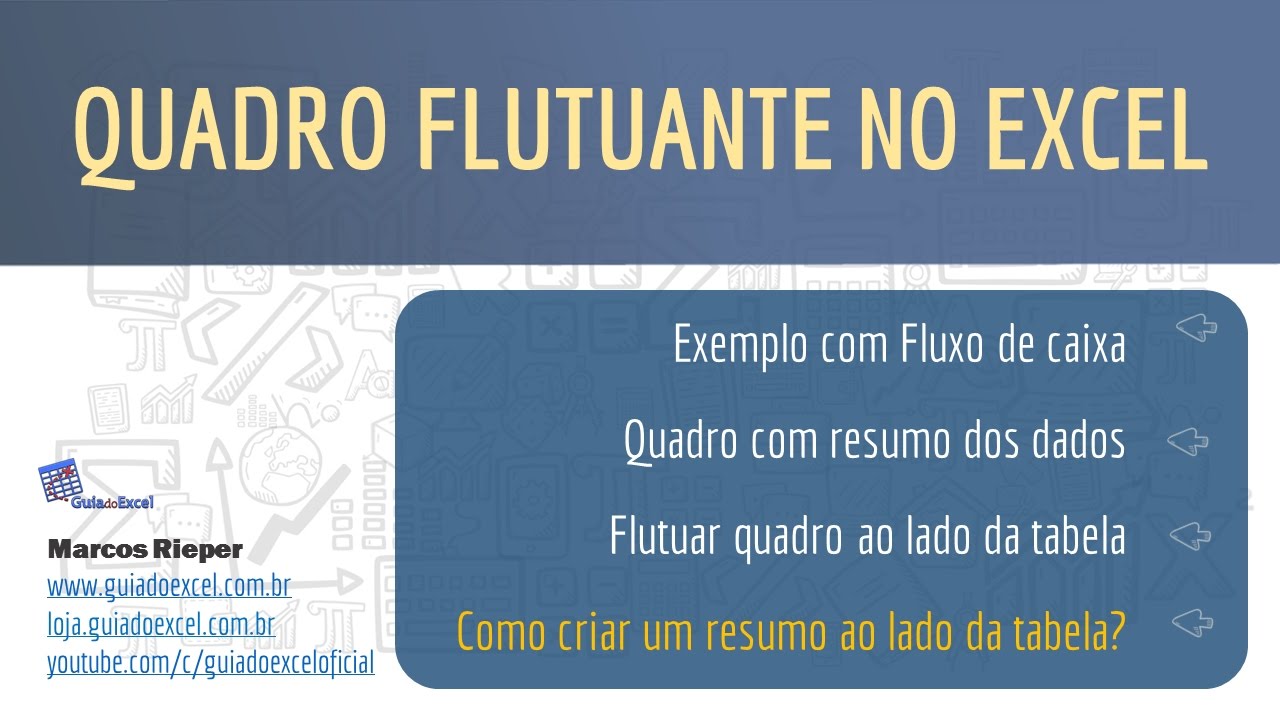 Quadro flutuante no Excel