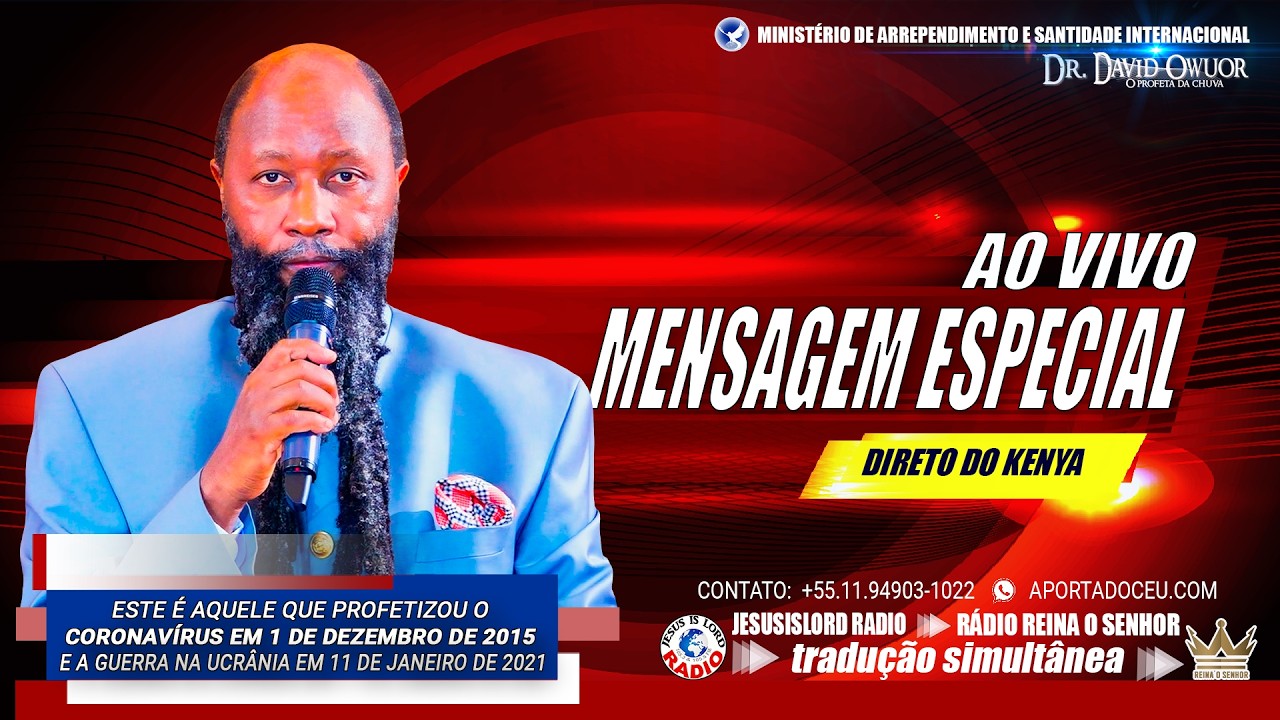 25/02/2026 | MENSAGEM ESPECIAL - PROFETA DO SENHOR DR. DAVID OWUOR |