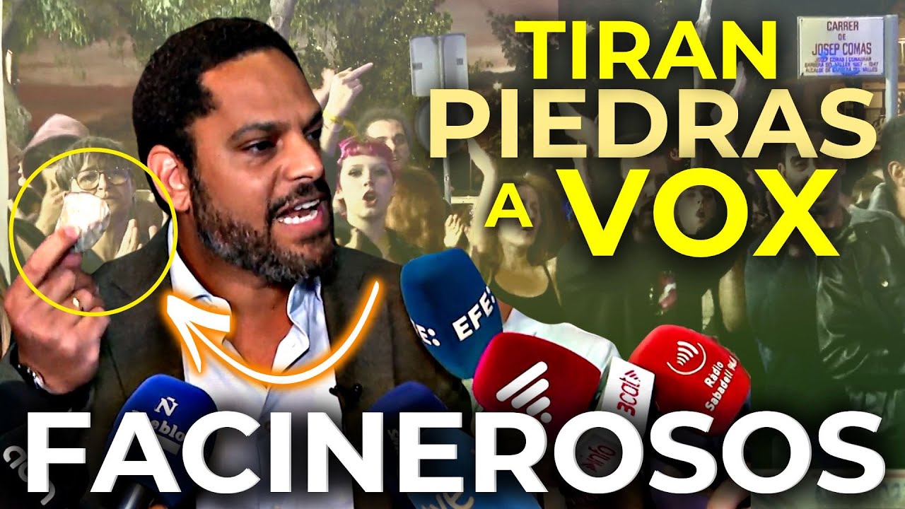 &iexcl;FACINEROSOS TIRAN PIEDRAS y HUEVOS a VOX en SABADELL! GARRIGA se planta y NO SE ACOBARDA