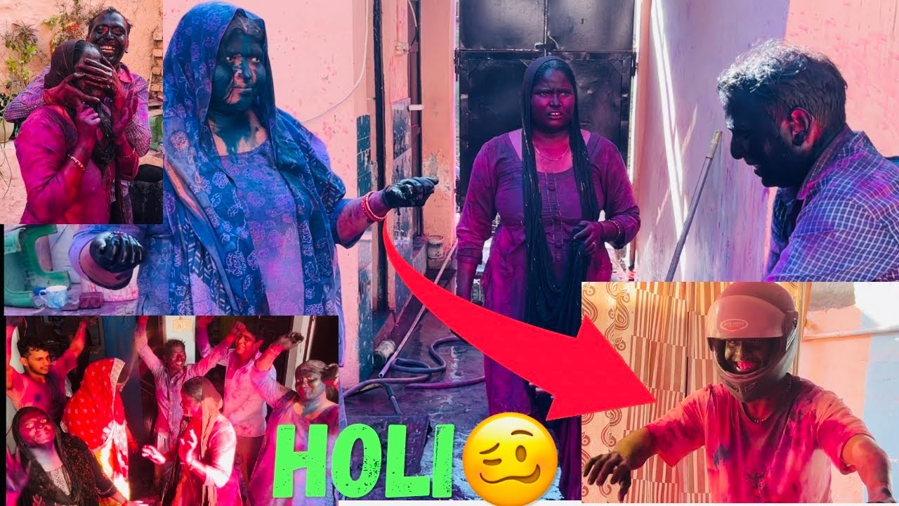 holi pay halat kharab hogai 🥴| holi vlog P3 | family holi vlog