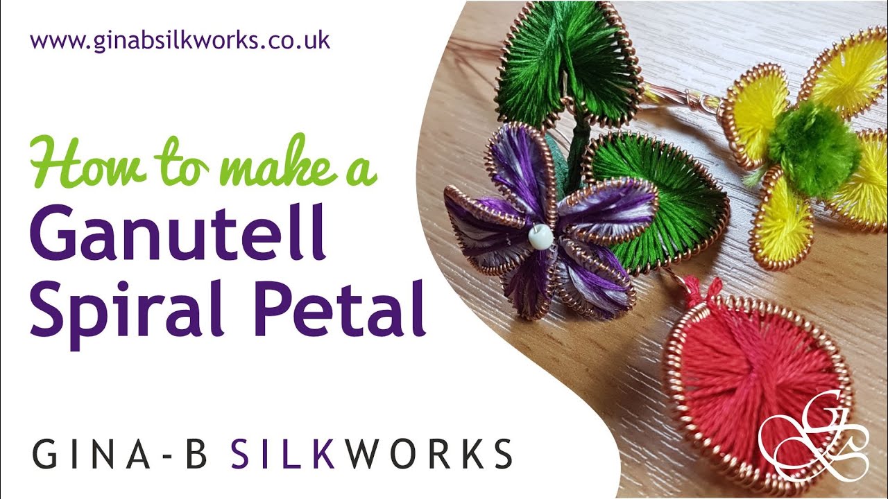 How to make a ganutell wire & thread petal - spiral wrap technique using the Petal & Leaf Jig