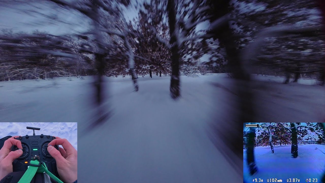 It snowed, so I flew FPV Freestyle