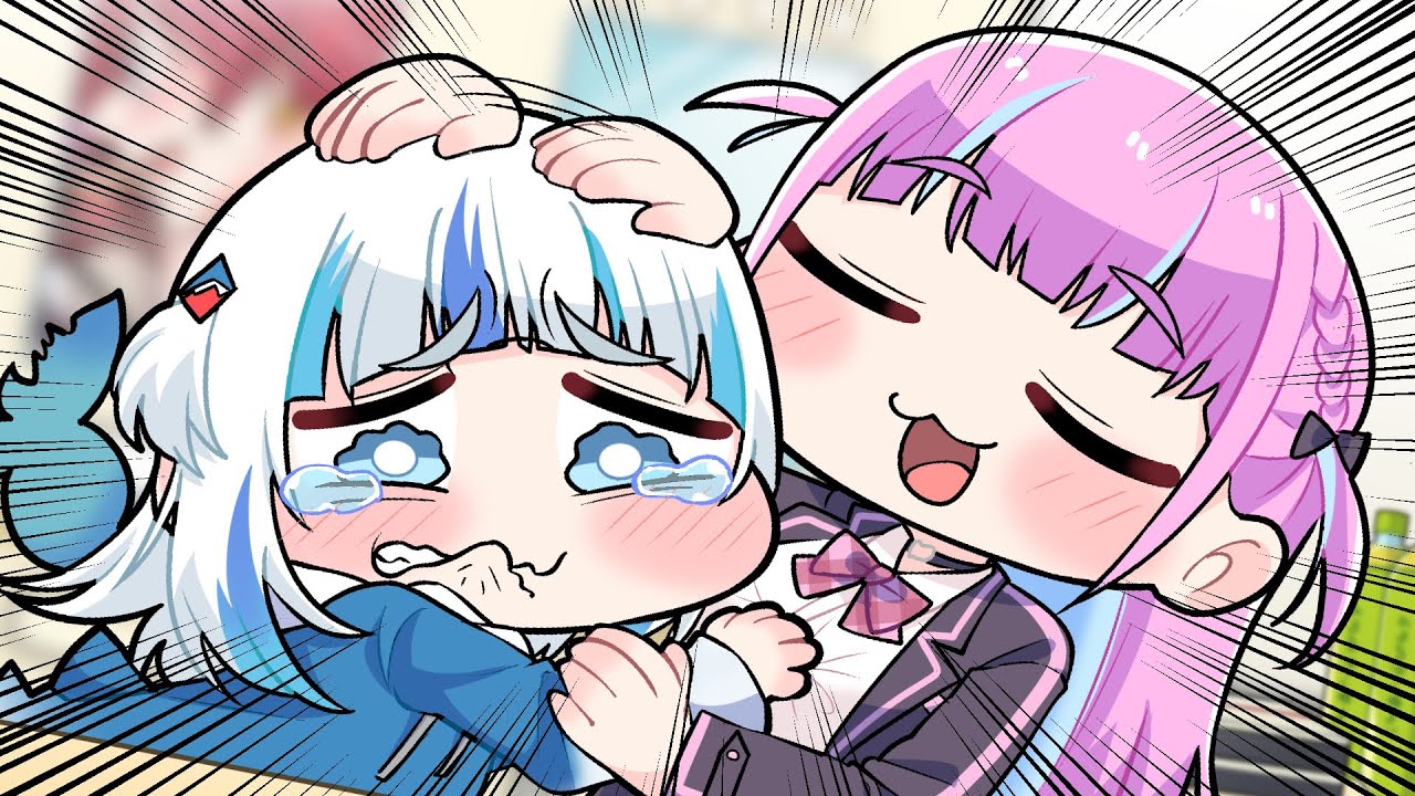 【手描き】がうる・ぐら、人見知りで緊張するも湊あくあに救われる【こまいぬ/切り抜き/Hololive】