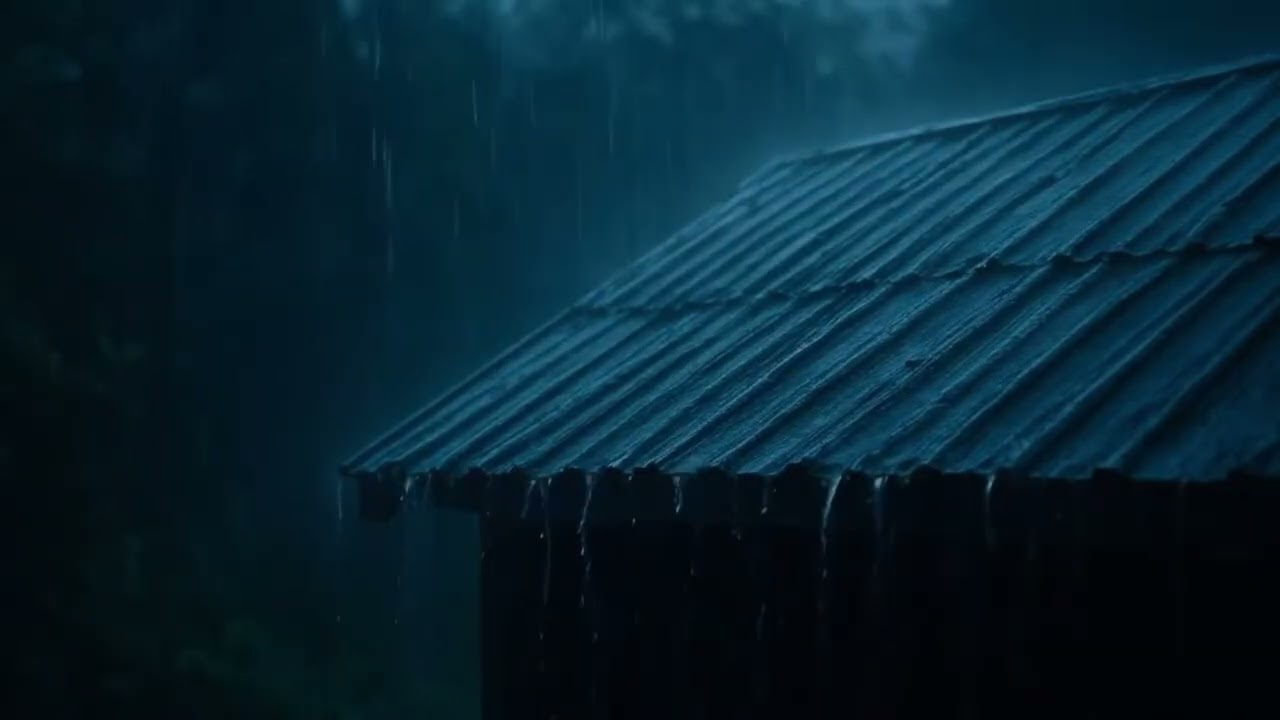 Heavy Rain Pouring on the Roof | Deep Sleep Sounds All Night AHD