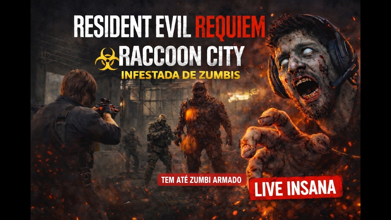 🔥 RESIDENT EVIL REQUIEM AO VIVO — RACCOON CITY INFESTADA DE ZUMBIS ARMADOS E CRIATURAS SINISTRAS