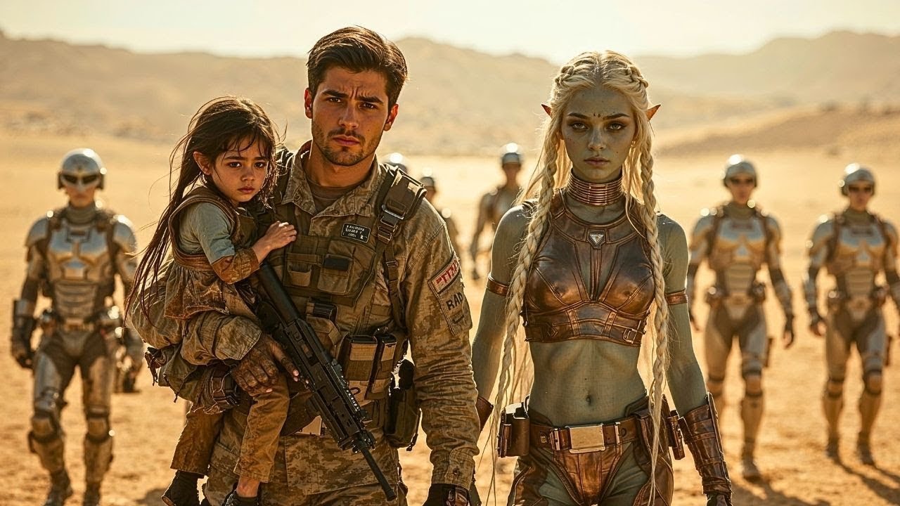 DER MENSCHLICHE SOLDAT AHNTE NICHT, DASS DAS GERETTETE ALIENMÄDCHEN SEINE TOCHTER WAR