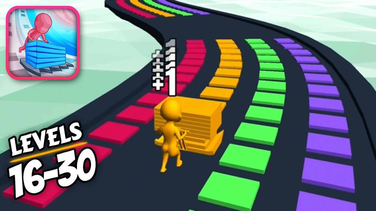 Stack Colors! - All Levels Gameplay - Levels 16-30 (Android & iOS)