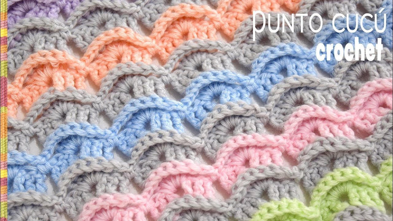 Punto Cucú tejido a crochet / Tejiendo Perú
