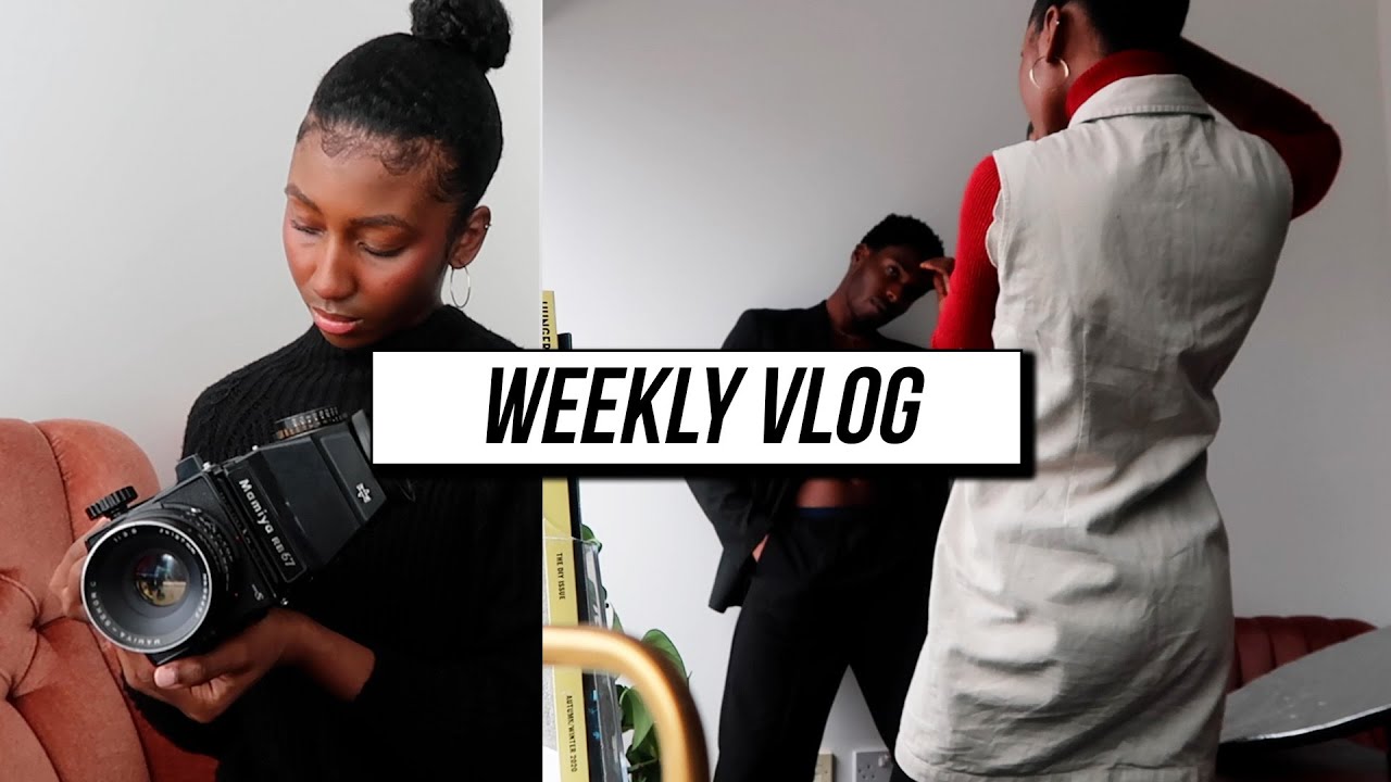 weekly vlog 📹 | content creation, at home photoshoots, planning a fashion editorial