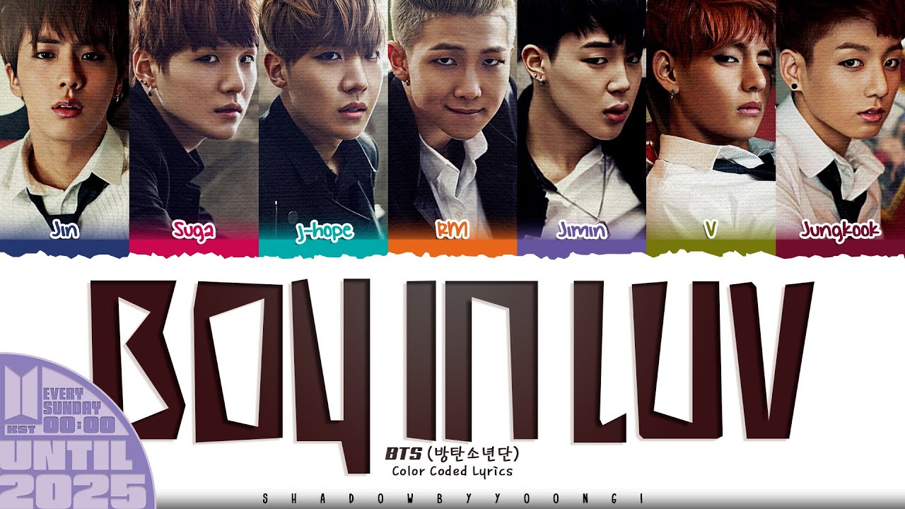 BTS (방탄소년단) 'Boy In Luv' Lyrics [Color Coded Han_Rom_Eng] | UNTIL 2025 #64