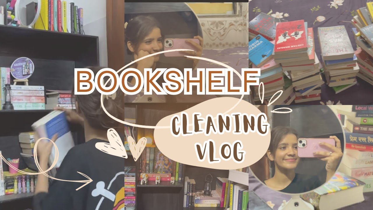 cleaning & organising my bookshelf 🎀✨