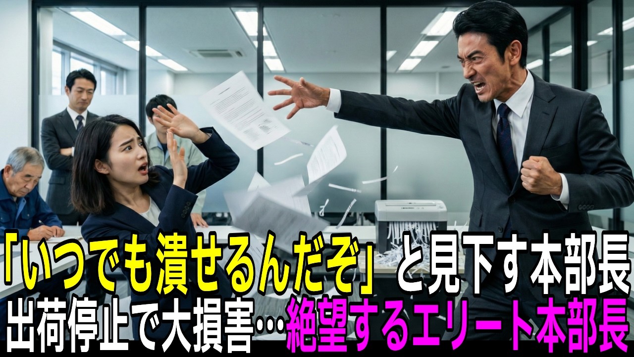 「お前の会社なんていつでも潰せる」小さな町工場を見下し切った大手企業の部長。数日後、出荷停止で会社が崩壊危機に…衝撃の逆転劇【スカッとする話】