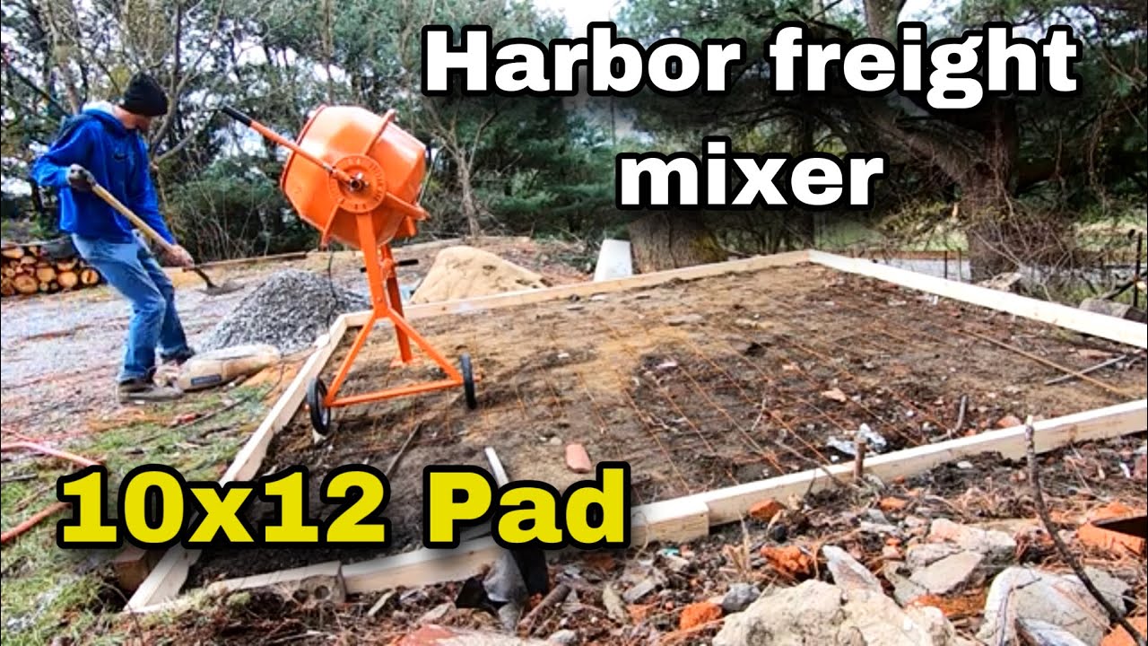 Testing Harbor Freight Cement Mixer | Large Concrete Pad
