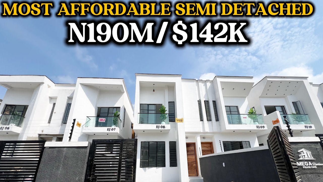 HOUSE FOR SALE IN LEKKI LAGOS NIGERIA:AFFORDABLE 4 BED SEMI DETACHED DUPLEX+BQ IN IKOTA#duplex #sale