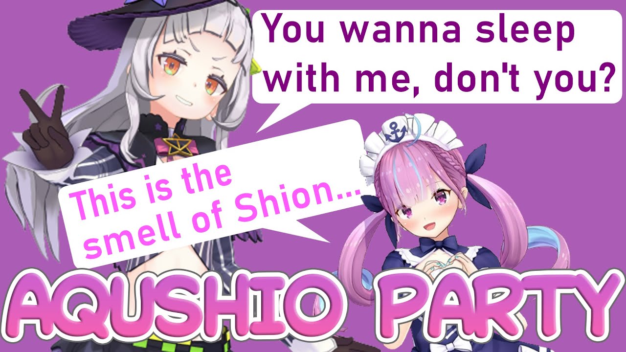 [Murasaki Shion] Aqushio party [Minato Aqua, Hololive Eng Sub]