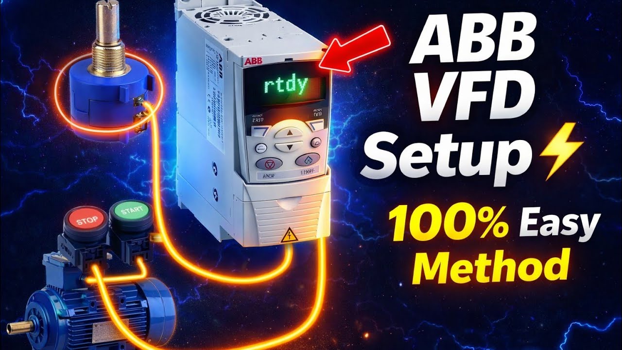 ABB VFD Parameter setting.VFD wiring.learning Industrial automation.