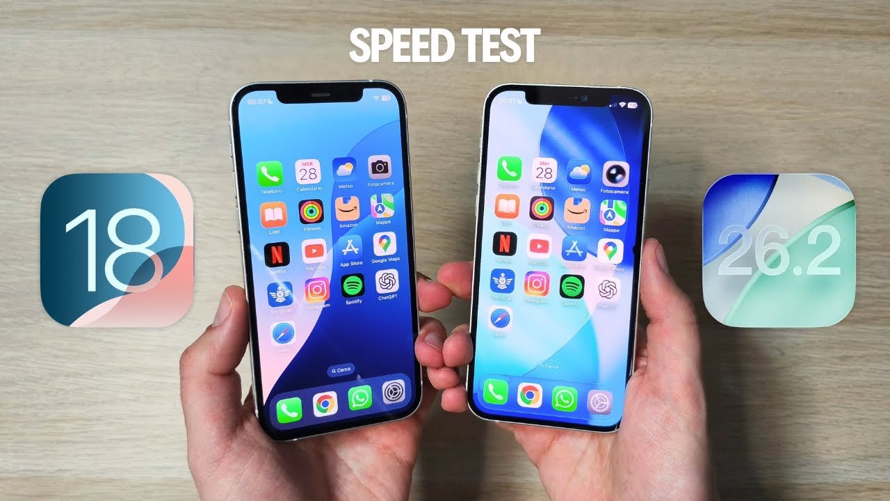 Speed Test iPhone 12 iOS 18.7 vs 26.2 - Finally Faster!?