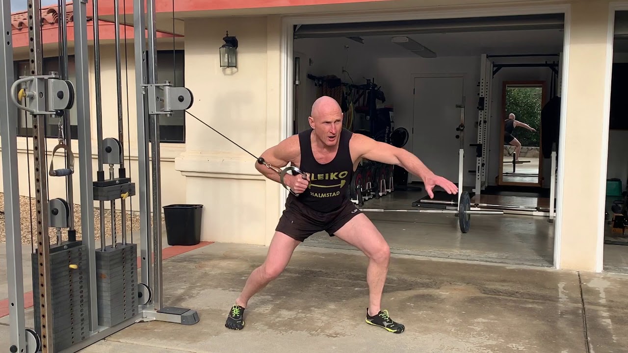 The Single Arm Cable Push with Weight Shift