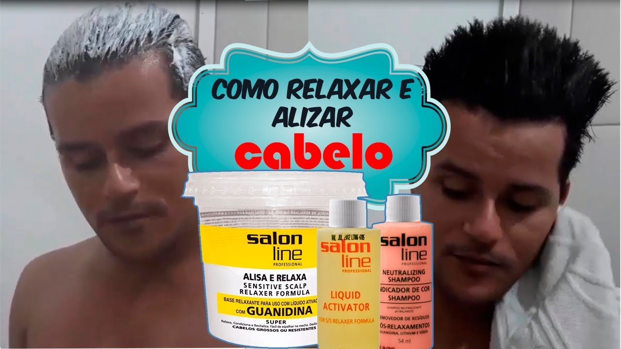 Como relaxar e alizar o cabelo sozinho 2025 ! Guanidina #SalonLine