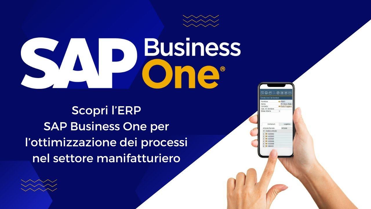 Webinar: scopri l'ERP SAP Business One per l'ottimizzazione dei processi nel settore manifatturiero