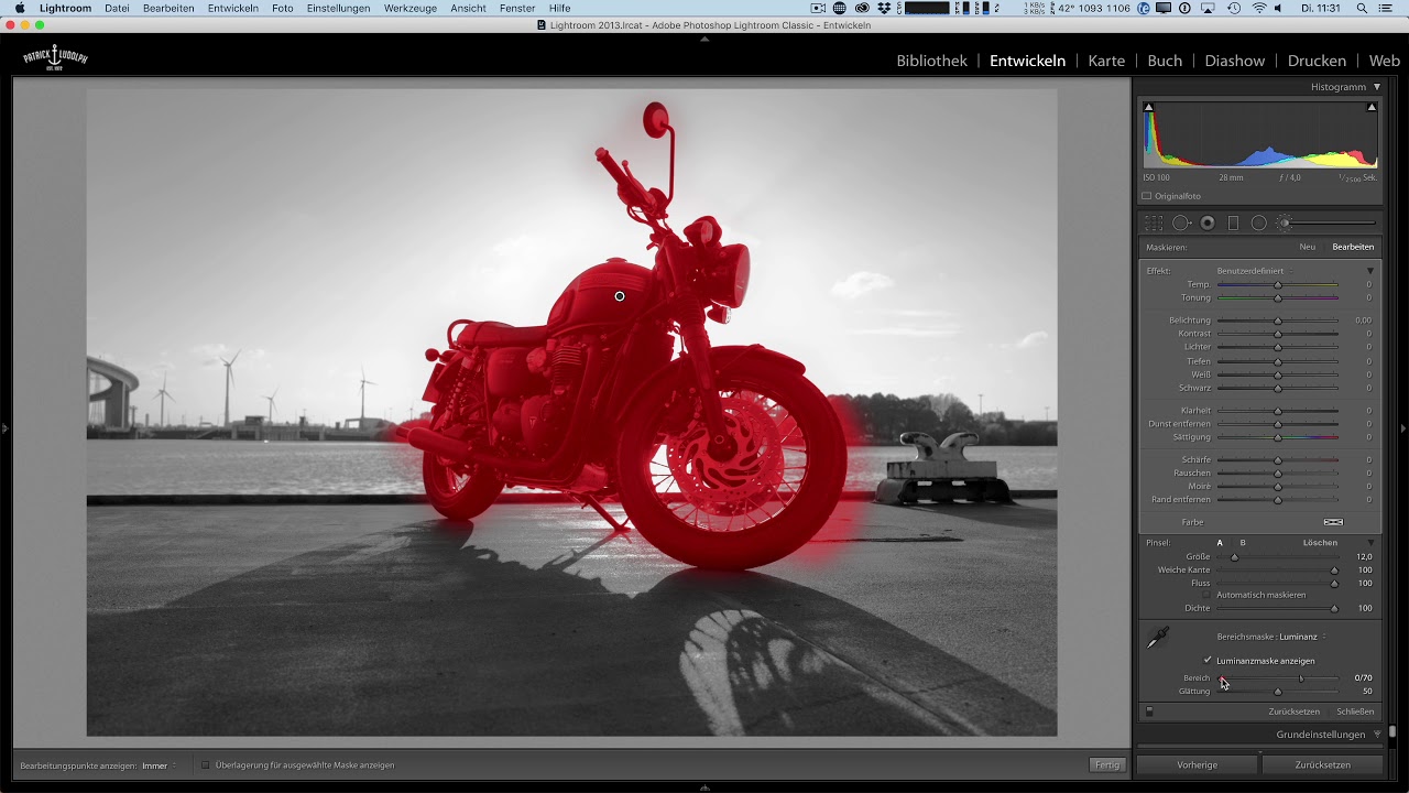 Lightroom 14 - Pinsel und Luminanzmaske